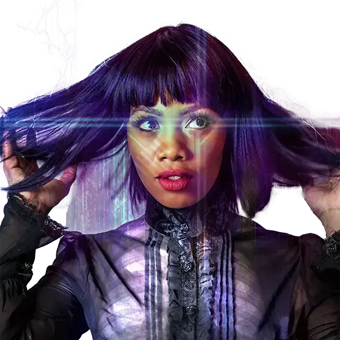 A creative portrait of a woman recognized as a Woman of the Future.